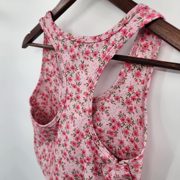 Evolution and Creation Floral Cropped Workout Tank Sports Bra - Picture 3 of 5